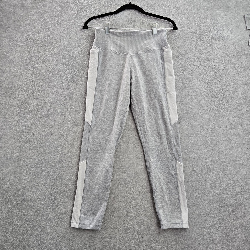Victoria's Secret PINK Women Activewear Pants M Gray COZY Yoga Legging 27"